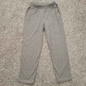 A New Day Knit Pants Trousers Black Brown Houndstooth Plaid Straight Size Small